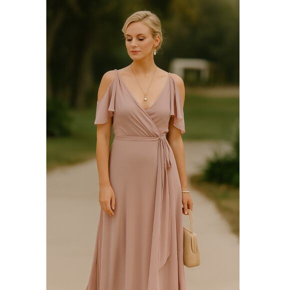 Joanna August Ceremony Rebecca Maxi Dress Small pink NWT - Picture 1 of 7